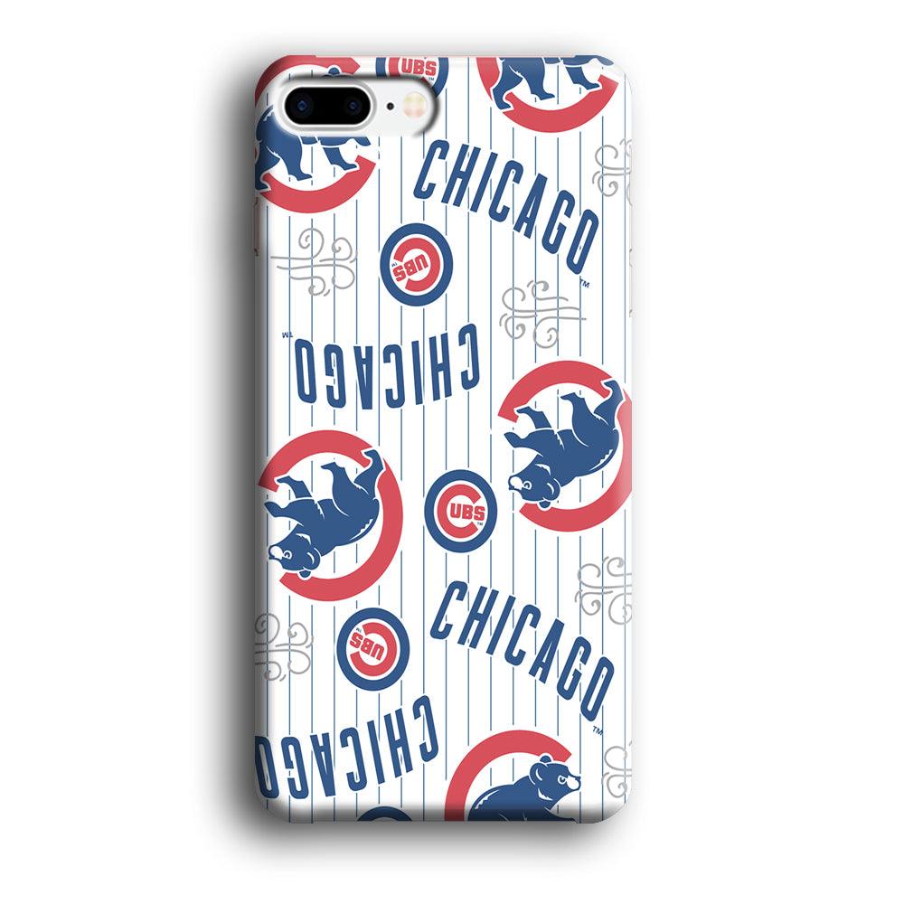 Baseball Chicago Cubs MLB 002 iPhone 8 Plus Case-Plastic / Full Wrap (3D Case)-Xtracase