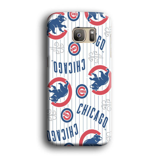 Baseball Chicago Cubs MLB 002 Samsung Galaxy S7 Edge Case-Plastic / Full Wrap (3D Case)-Xtracase