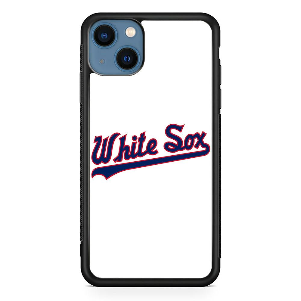 Baseball Chicago White Sox MLB 001 iPhone 13 Mini Case-Rubber / Black (2D Case)-Xtracase