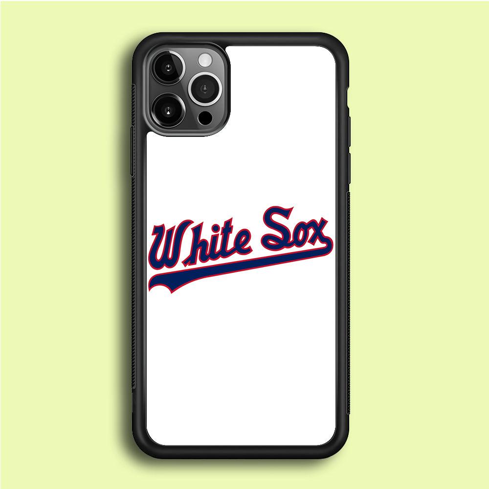 Baseball Chicago White Sox MLB 001 iPhone 12 Pro Case-Rubber / Black (2D Case)-Xtracase