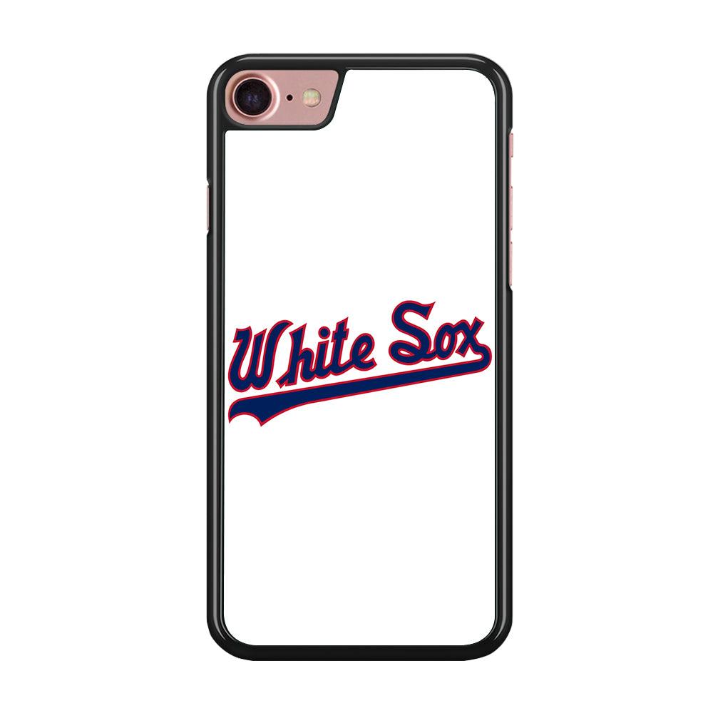 Baseball Chicago White Sox MLB 001 iPhone SE 2020 Case-Rubber / Black (2D Case)-Xtracase
