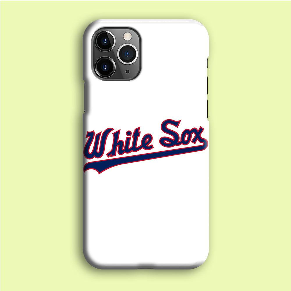 Baseball Chicago White Sox MLB 001 iPhone 12 Pro Max Case-Rubber / White (2D Case)-Xtracase