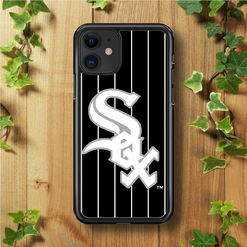 Baseball Chicago White Sox MLB 002 iPhone 11 Case-Rubber / Black (2D Case)-Xtracase