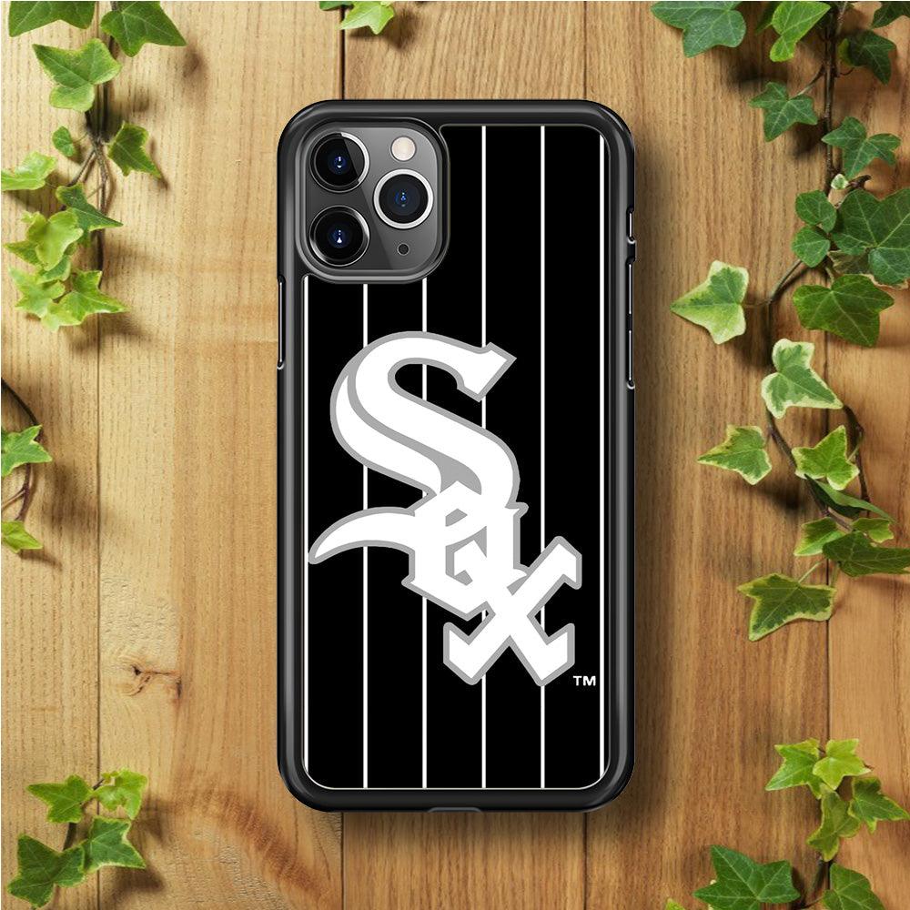 Baseball Chicago White Sox MLB 002 iPhone 11 Pro Case-Rubber / Black (2D Case)-Xtracase