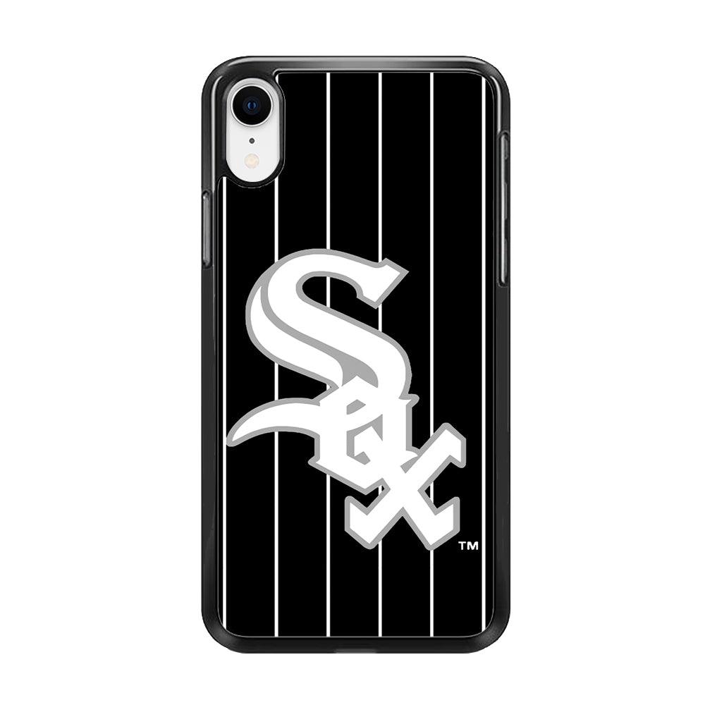 Baseball Chicago White Sox MLB 002 iPhone XR Case-Rubber / Black (2D Case)-Xtracase