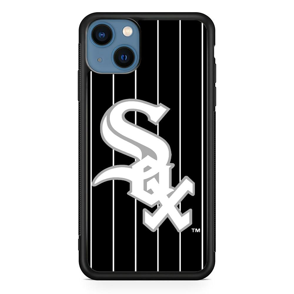 Baseball Chicago White Sox MLB 002 iPhone 13 Case-Rubber / Black (2D Case)-Xtracase