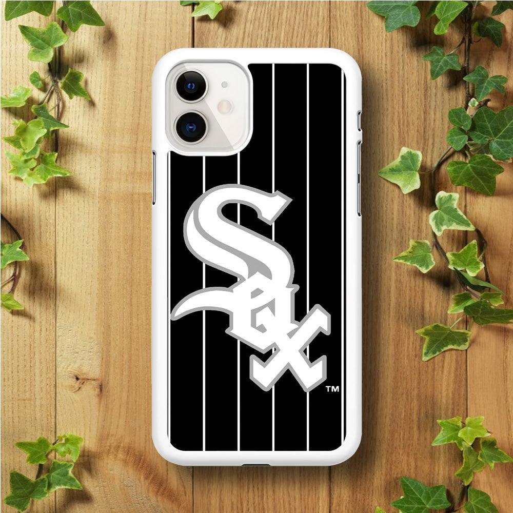 Baseball Chicago White Sox MLB 002 iPhone 11 Case-Rubber / White (2D Case)-Xtracase