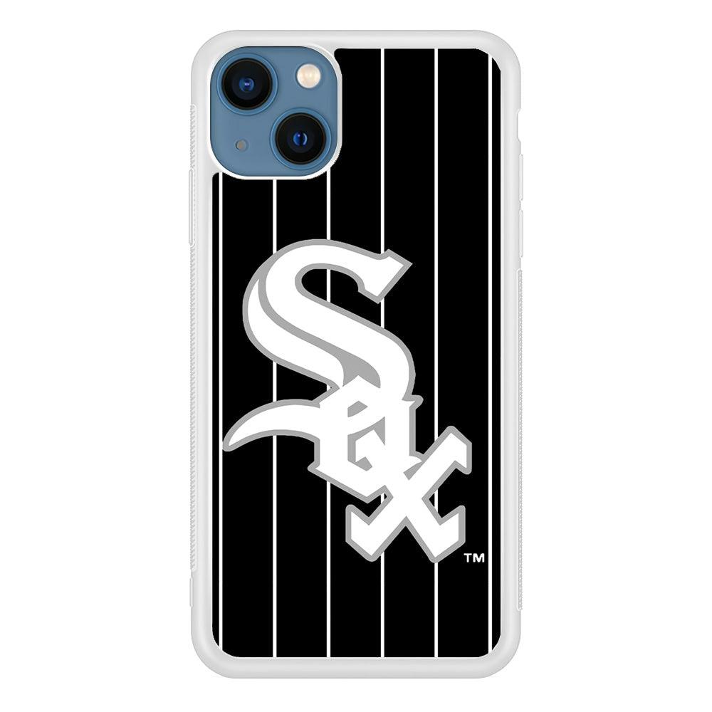 Baseball Chicago White Sox MLB 002 iPhone 13 Case-Rubber / White (2D Case)-Xtracase