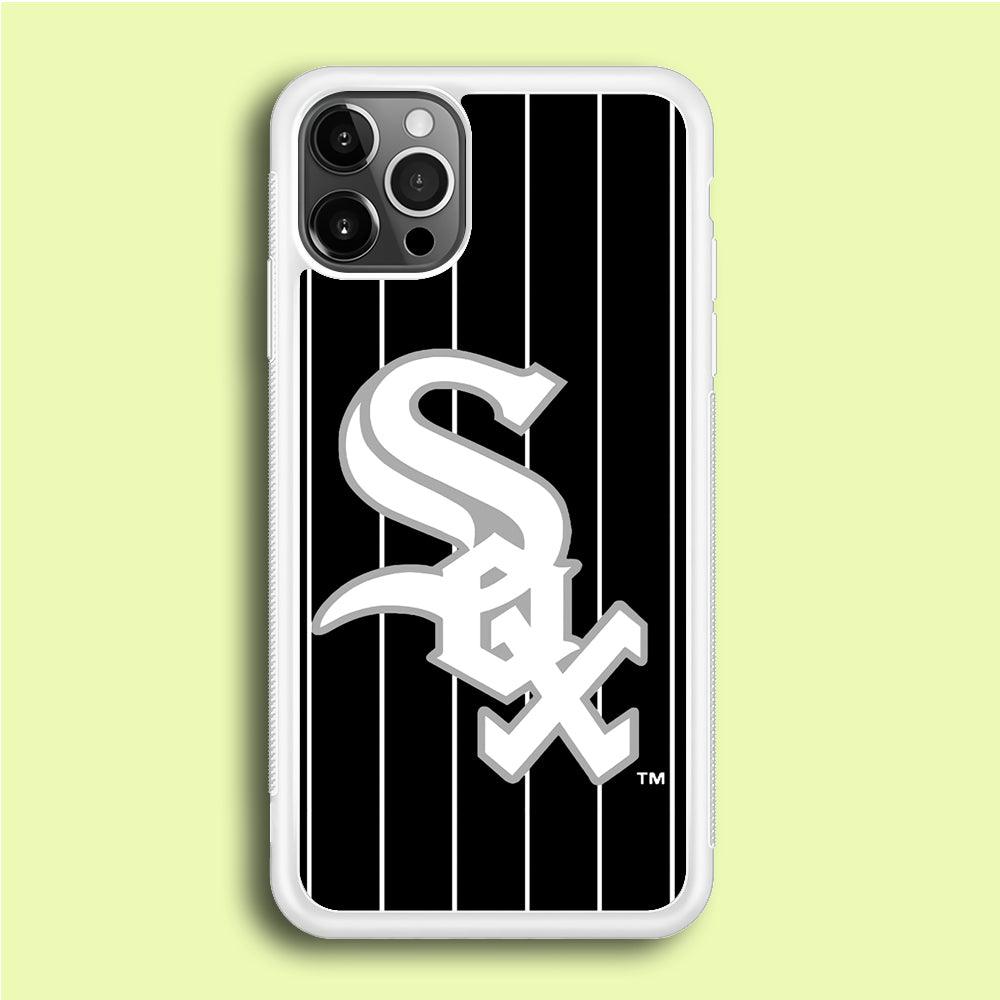 Baseball Chicago White Sox MLB 002 iPhone 12 Pro Case-Rubber / White (2D Case)-Xtracase