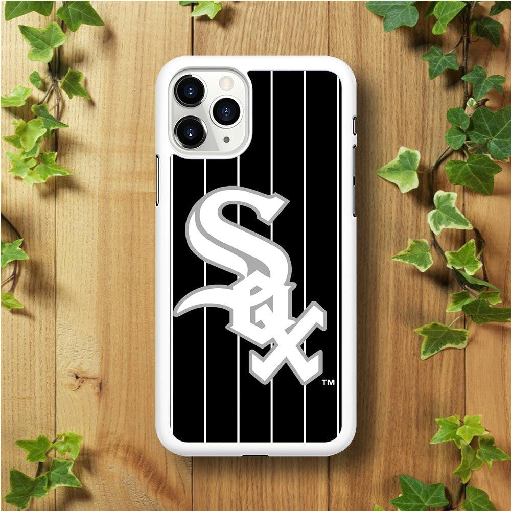 Baseball Chicago White Sox MLB 002 iPhone 11 Pro Case-Rubber / White (2D Case)-Xtracase