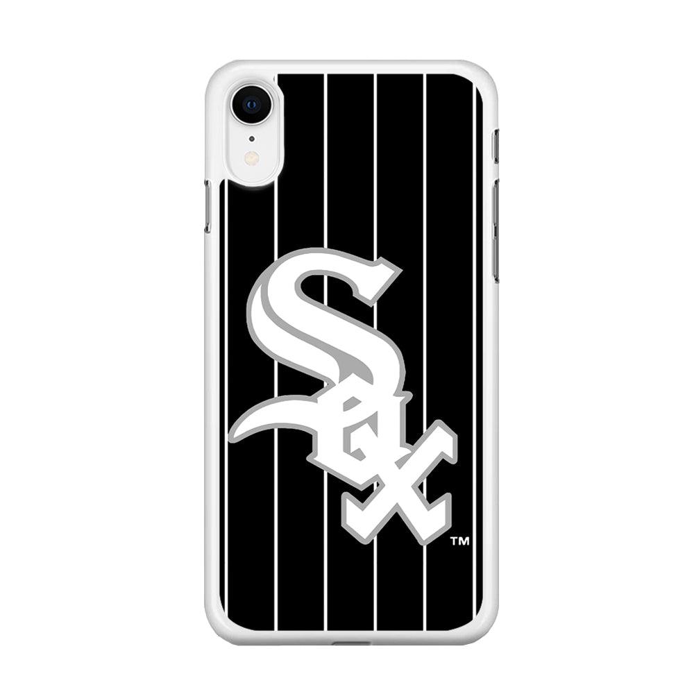 Baseball Chicago White Sox MLB 002 iPhone XR Case-Rubber / White (2D Case)-Xtracase