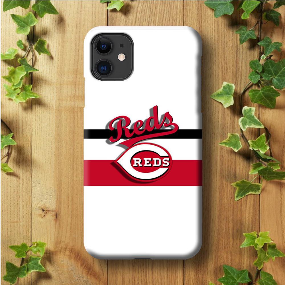 Baseball Cincinnati Reds MLB 001 iPhone 11 Case-Plastic / Full Wrap (3D Case)-Xtracase