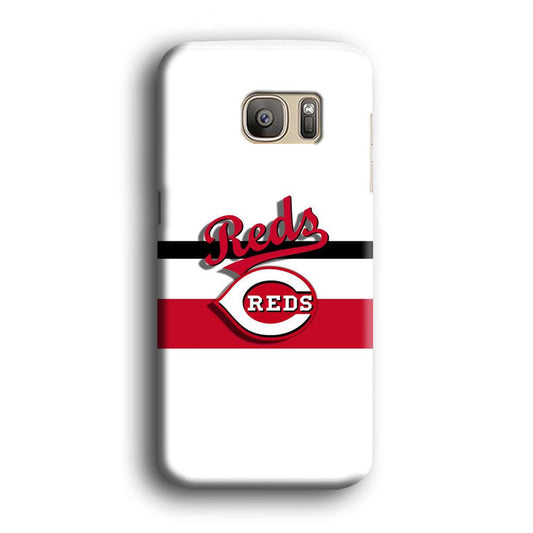 Baseball Cincinnati Reds MLB 001 Samsung Galaxy S7 Edge Case-Plastic / Full Wrap (3D Case)-Xtracase