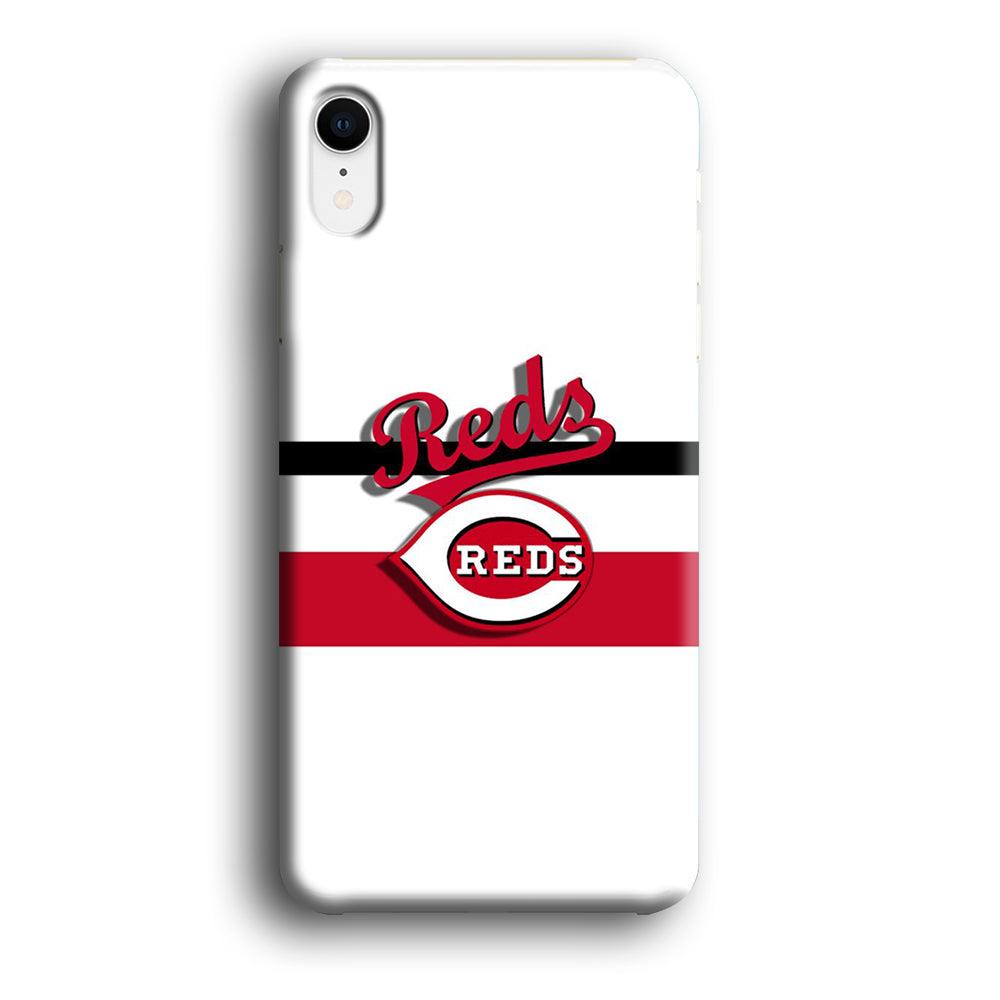 Baseball Cincinnati Reds MLB 001 iPhone XR Case-Plastic / Full Wrap (3D Case)-Xtracase