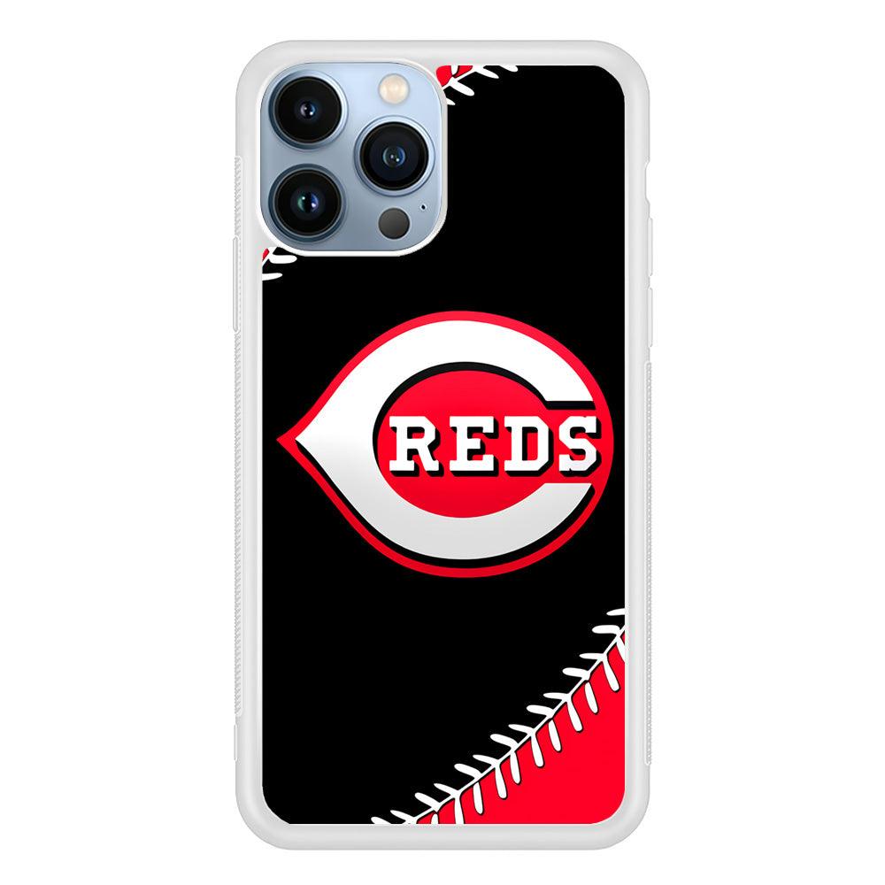 Baseball Cincinnati Reds MLB 002 iPhone 13 Pro Case-Rubber / White (2D Case)-Xtracase