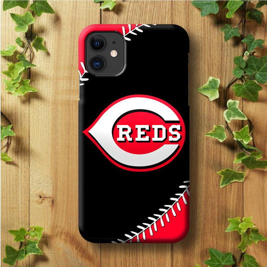 Baseball Cincinnati Reds MLB 002 iPhone 11 Case-Plastic / Full Wrap (3D Case)-Xtracase