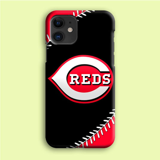 Baseball Cincinnati Reds MLB 002 iPhone 12 Case-Plastic / Full Wrap (3D Case)-Xtracase