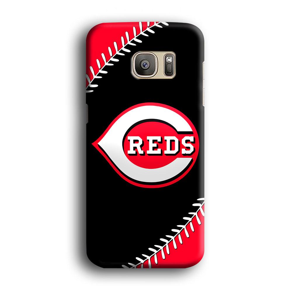 Baseball Cincinnati Reds MLB 002 Samsung Galaxy S7 Edge Case-Plastic / Full Wrap (3D Case)-Xtracase
