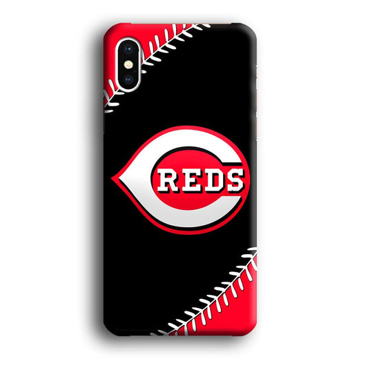 Baseball Cincinnati Reds MLB 002 iPhone X Case-Plastic / Full Wrap (3D Case)-Xtracase