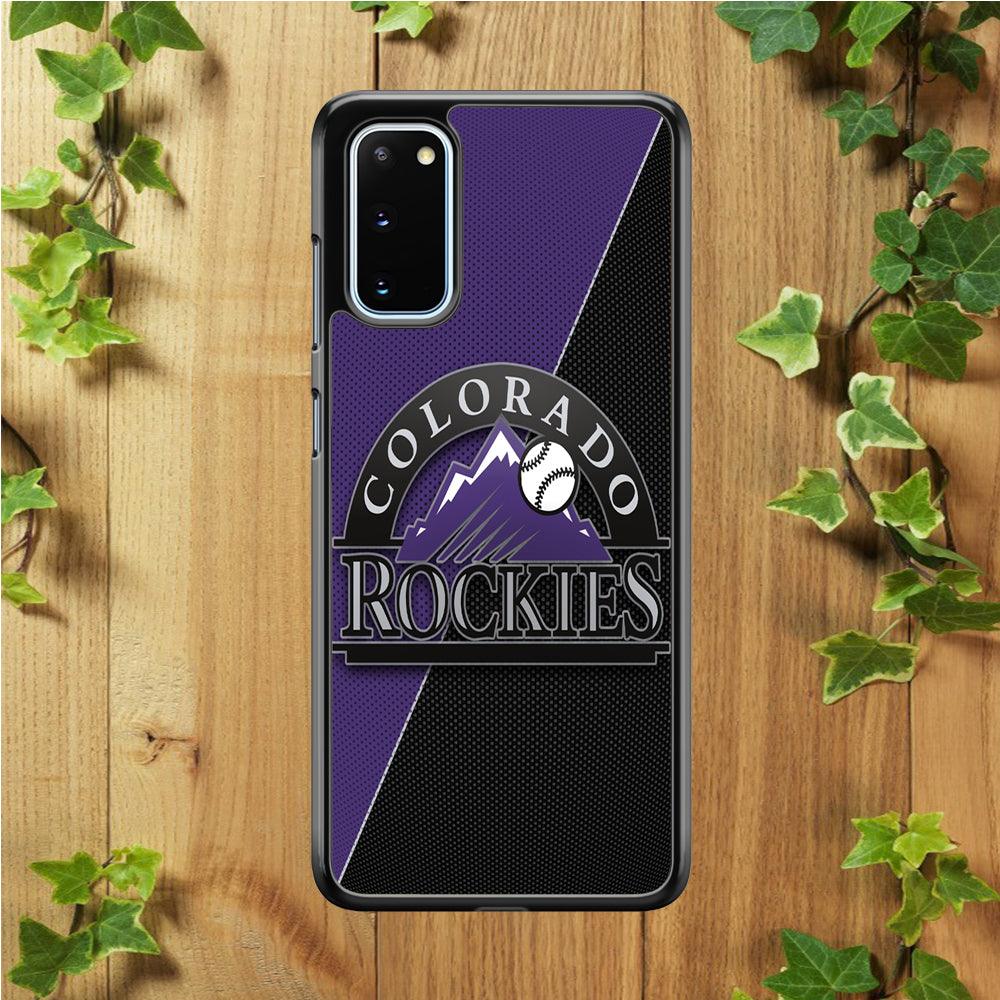 Baseball Colorado Rockies MLB 001 Samsung Galaxy S20 Case-Rubber / White (2D Case)-Xtracase