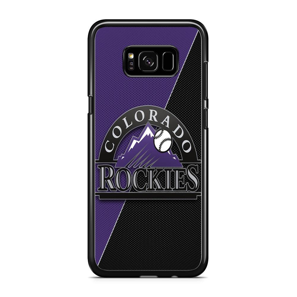 Baseball Colorado Rockies MLB 001 Samsung Galaxy S8 Case-Rubber / Black (2D Case)-Xtracase