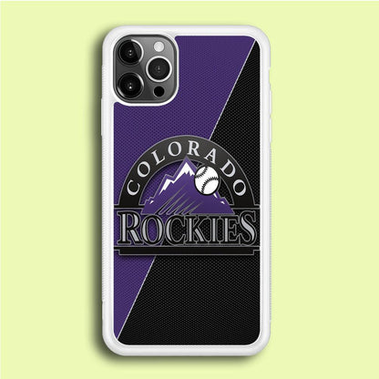 Baseball Colorado Rockies MLB 001 iPhone 12 Pro Case-Rubber / White (2D Case)-Xtracase