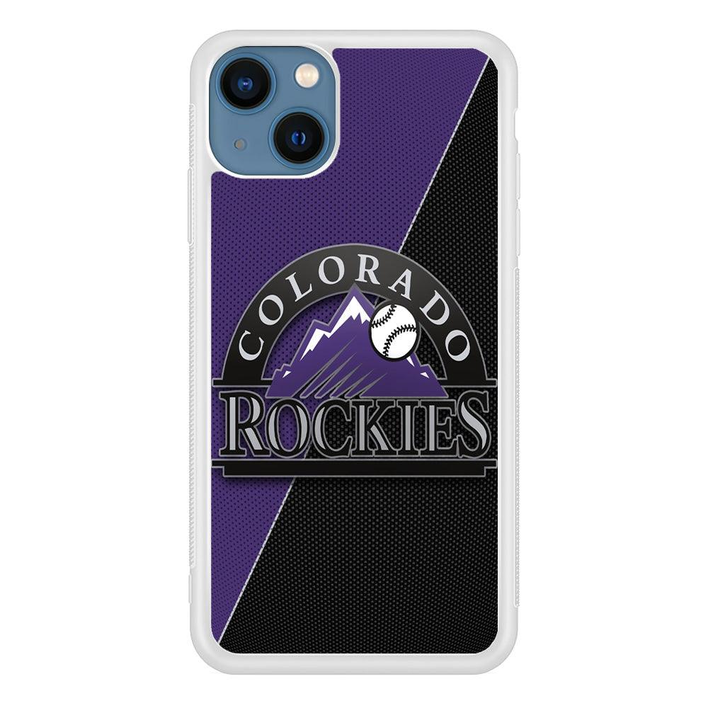 Baseball Colorado Rockies MLB 001 iPhone 13 Case-Rubber / White (2D Case)-Xtracase