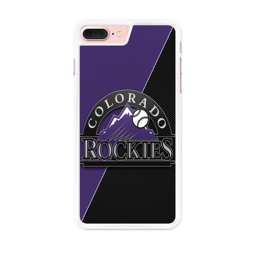 Baseball Colorado Rockies MLB 001 iPhone 8 Plus Case-Rubber / White (2D Case)-Xtracase