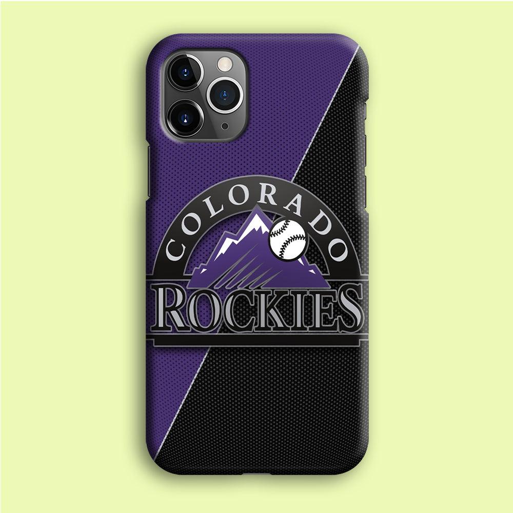 Baseball Colorado Rockies MLB 001 iPhone 12 Pro Case-Rubber / Black (2D Case)-Xtracase