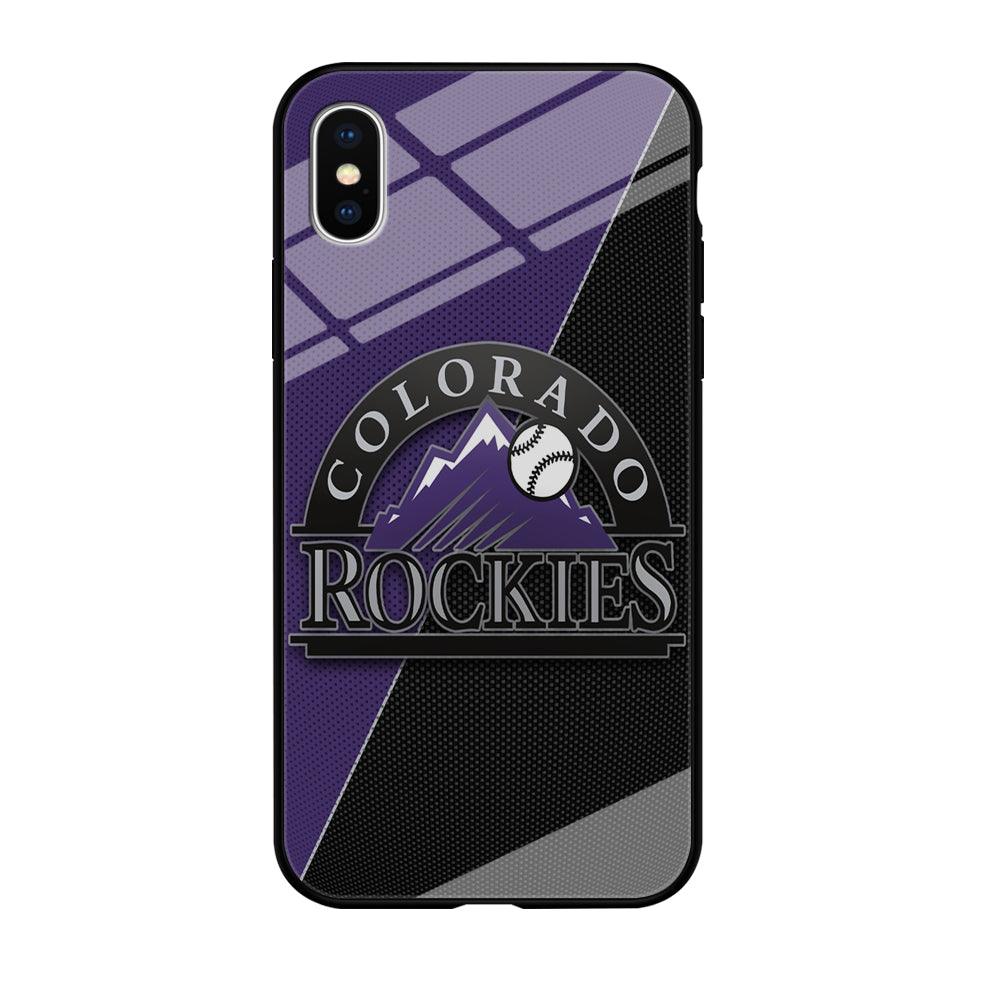 Baseball Colorado Rockies MLB 001 iPhone X Case-Tempered Glass Case-Xtracase