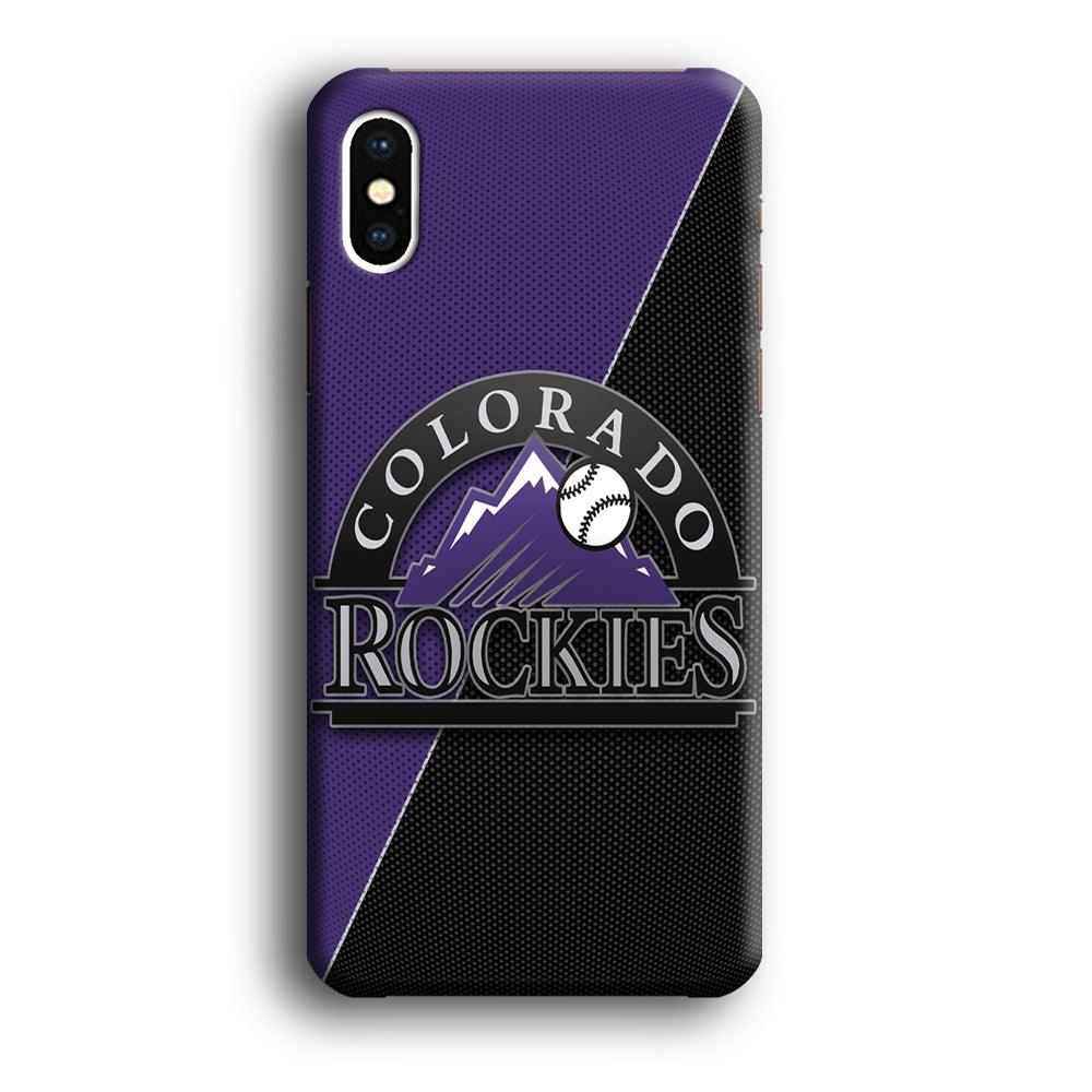 Baseball Colorado Rockies MLB 001 iPhone Xs Max Case-Plastic / Full Wrap (3D Case)-Xtracase