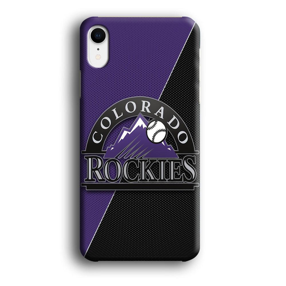Baseball Colorado Rockies MLB 001 iPhone XR Case-Plastic / Full Wrap (3D Case)-Xtracase