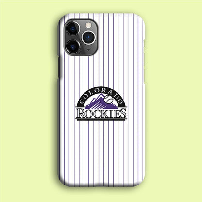 Baseball Colorado Rockies MLB 002 iPhone 12 Pro Max Case-Rubber / White (2D Case)-Xtracase