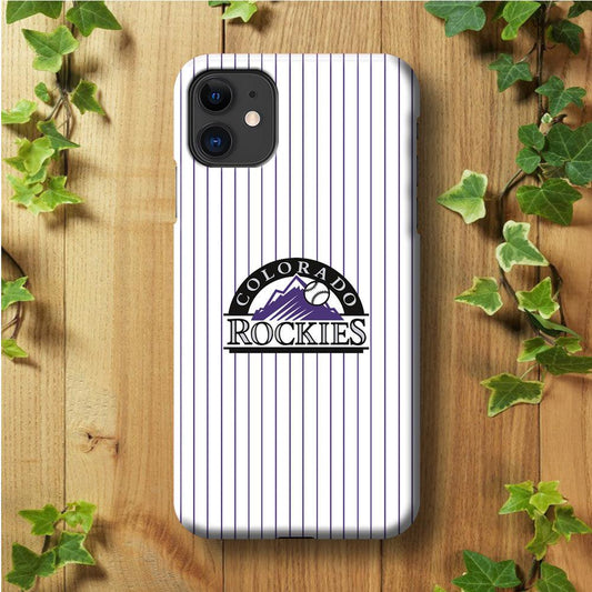 Baseball Colorado Rockies MLB 002 iPhone 11 Case-Plastic / Full Wrap (3D Case)-Xtracase