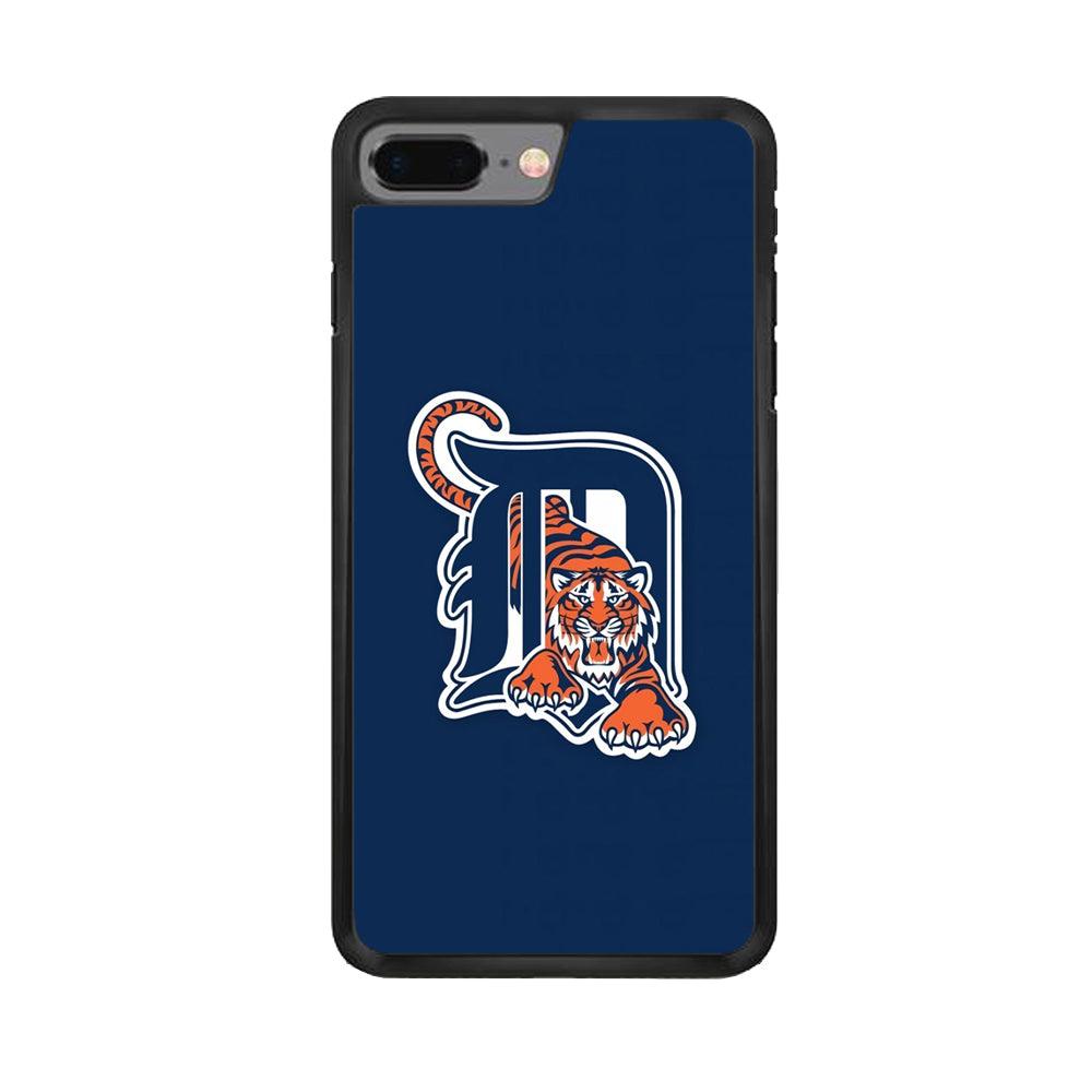 Baseball Detroit Tigers MLB 001 iPhone 7 Plus Case-Rubber / Black (2D Case)-Xtracase