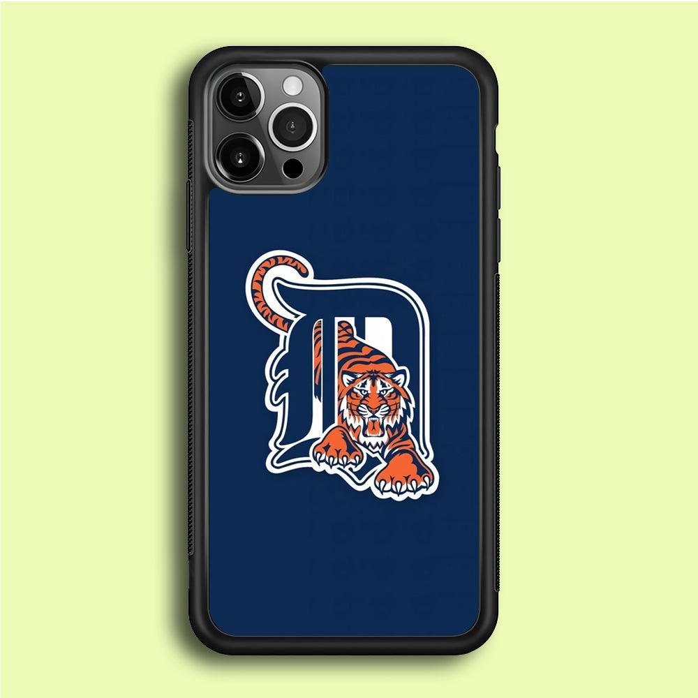 Baseball Detroit Tigers MLB 001 iPhone 12 Pro Case-Rubber / Black (2D Case)-Xtracase