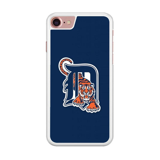 Baseball Detroit Tigers MLB 001 iPhone SE 2020 Case-Rubber / White (2D Case)-Xtracase