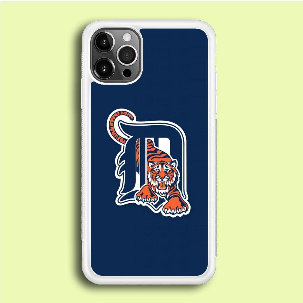 Baseball Detroit Tigers MLB 001 iPhone 12 Pro Case-Rubber / White (2D Case)-Xtracase
