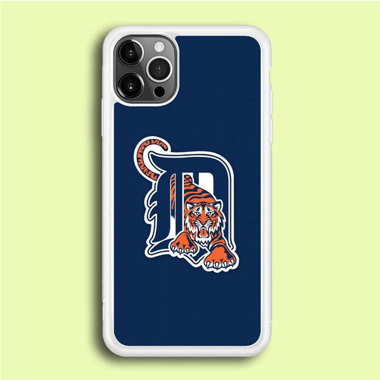 Baseball Detroit Tigers MLB 001 iPhone 12 Pro Case-Rubber / White (2D Case)-Xtracase