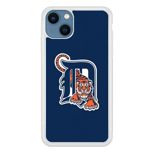 Baseball Detroit Tigers MLB 001 iPhone 13 Mini Case-Rubber / White (2D Case)-Xtracase