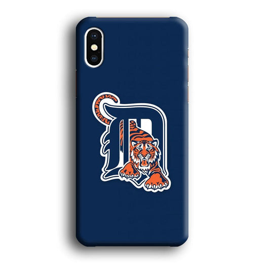 Baseball Detroit Tigers MLB 001 iPhone Xs Case-Plastic / Full Wrap (3D Case)-Xtracase