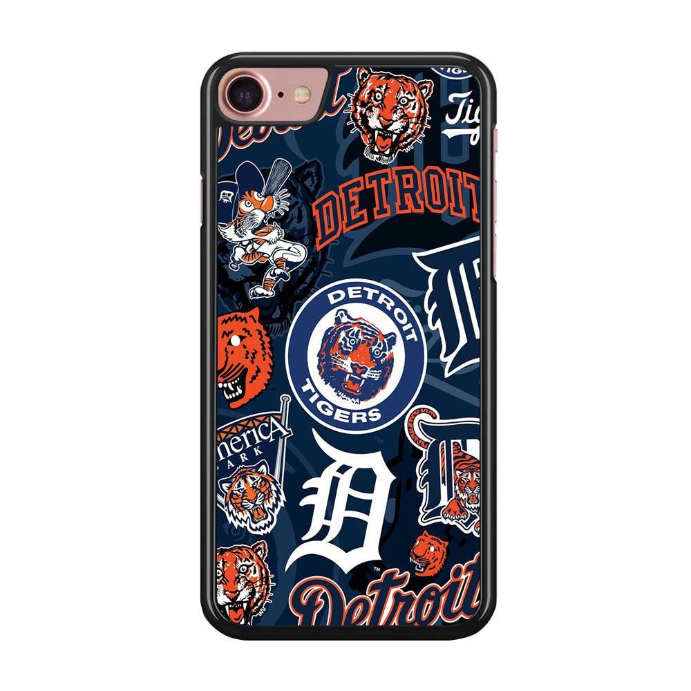 Baseball Detroit Tigers MLB 002 iPhone SE 2020 Case-Rubber / Black (2D Case)-Xtracase