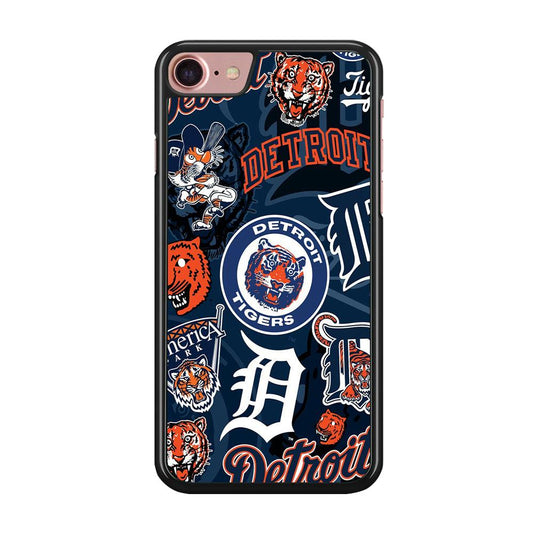 Baseball Detroit Tigers MLB 002 iPhone SE 2020 Case-Rubber / Black (2D Case)-Xtracase