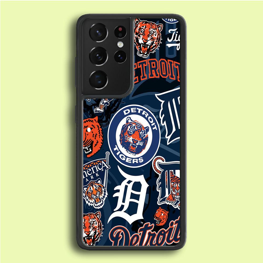 Baseball Detroit Tigers MLB 002 Samsung Galaxy S21 Ultra Case-Plastic / Full Wrap (3D Case)-Xtracase