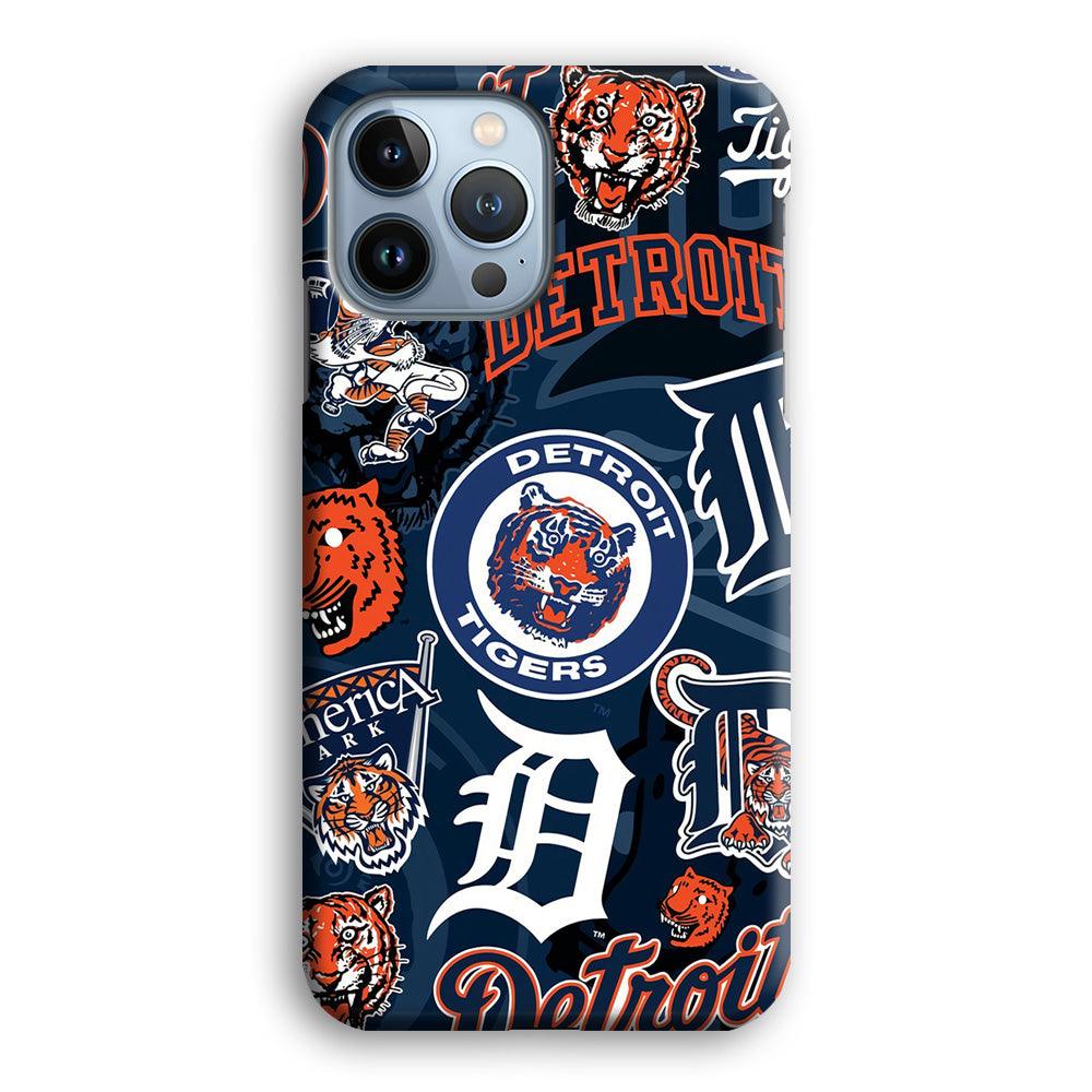 Baseball Detroit Tigers MLB 002 iPhone 13 Pro Max Case-Plastic / Full Wrap (3D Case)-Xtracase