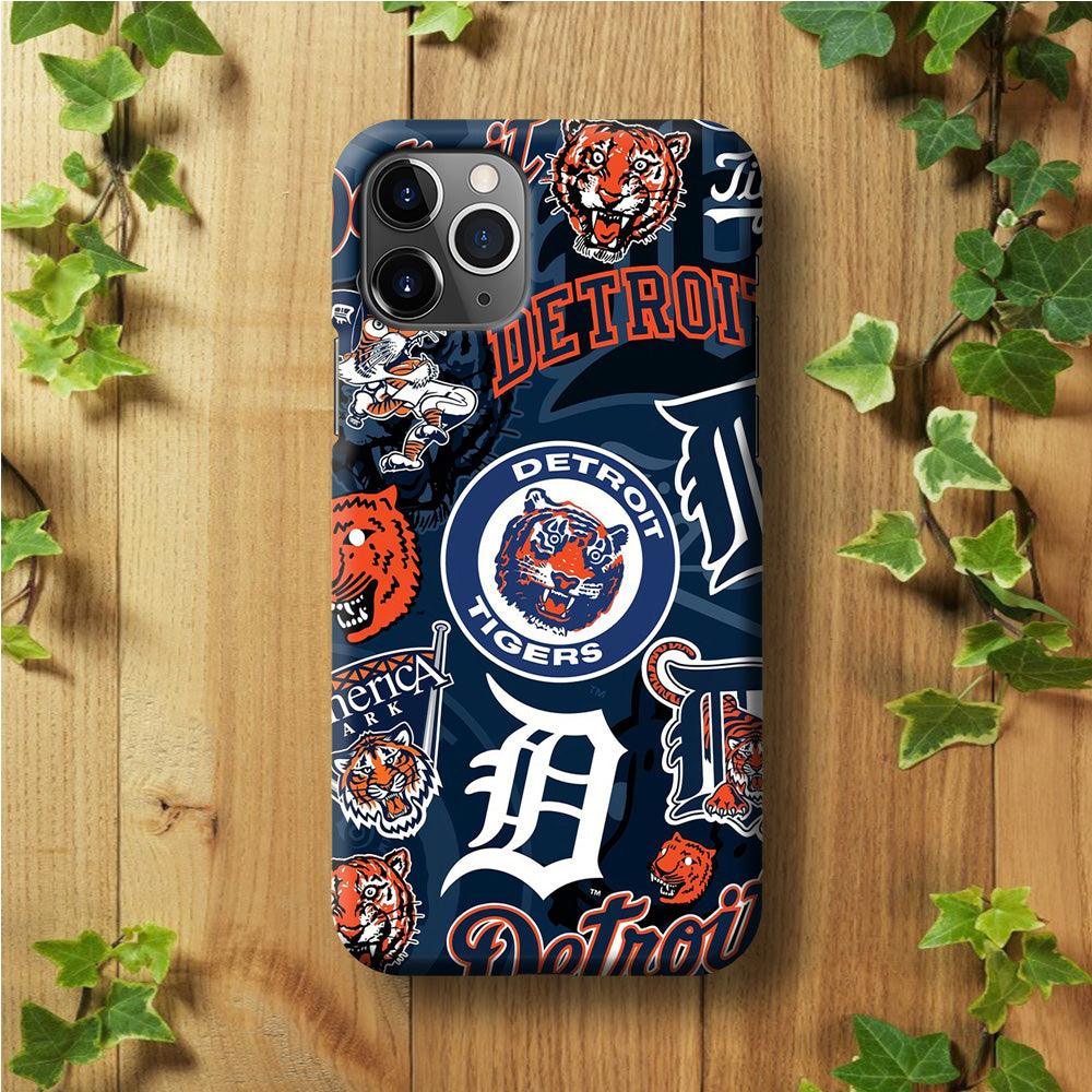 Baseball Detroit Tigers MLB 002 iPhone 11 Pro Max Case-Plastic / Full Wrap (3D Case)-Xtracase
