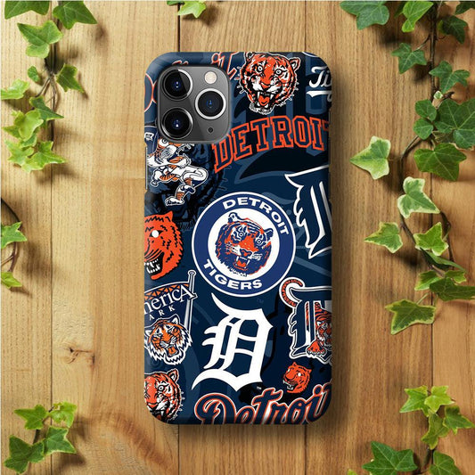 Baseball Detroit Tigers MLB 002 iPhone 11 Pro Max Case-Plastic / Full Wrap (3D Case)-Xtracase