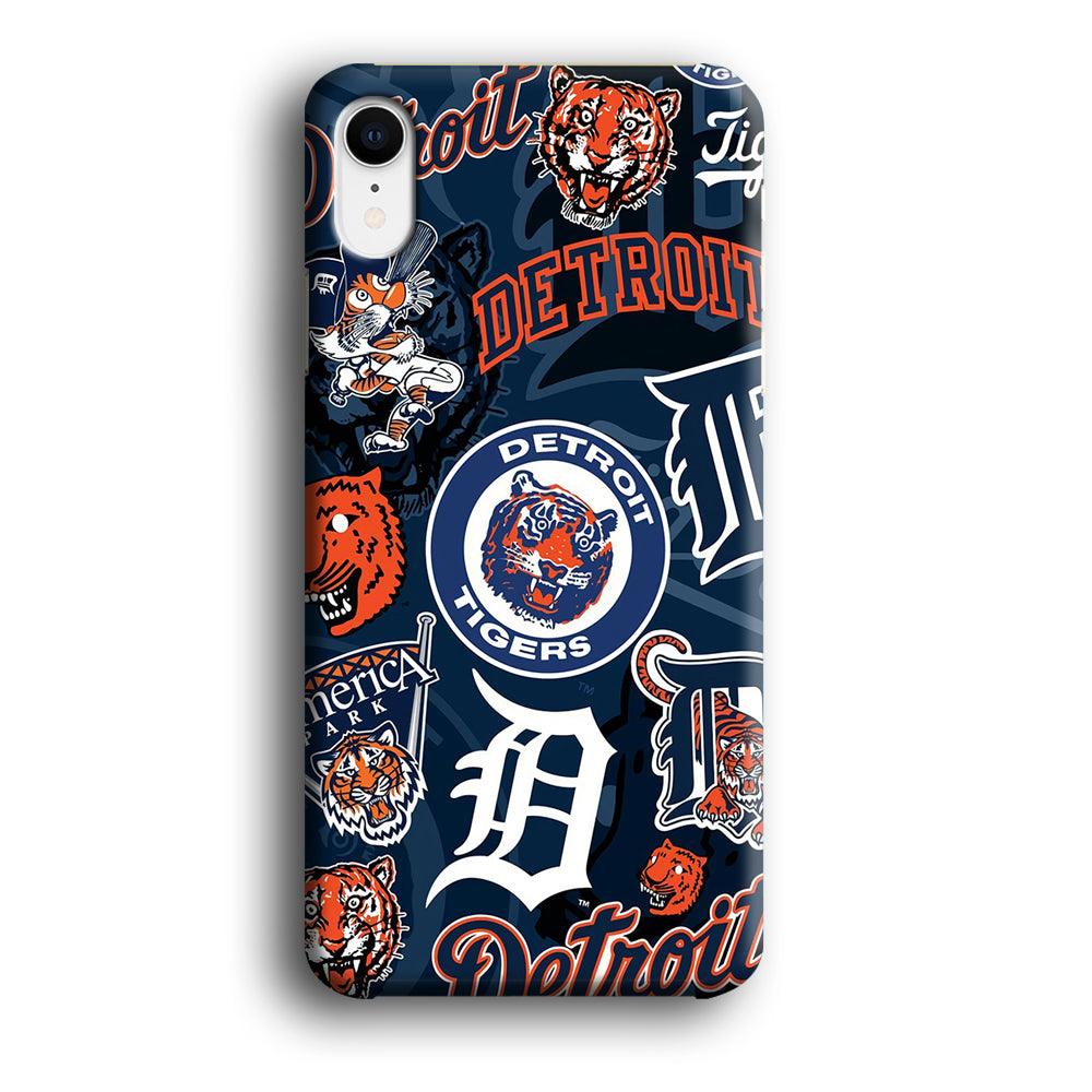 Baseball Detroit Tigers MLB 002 iPhone XR Case-Plastic / Full Wrap (3D Case)-Xtracase