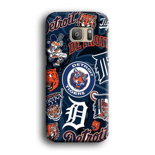 Baseball Detroit Tigers MLB 002 Samsung Galaxy S7 Edge Case-Plastic / Full Wrap (3D Case)-Xtracase