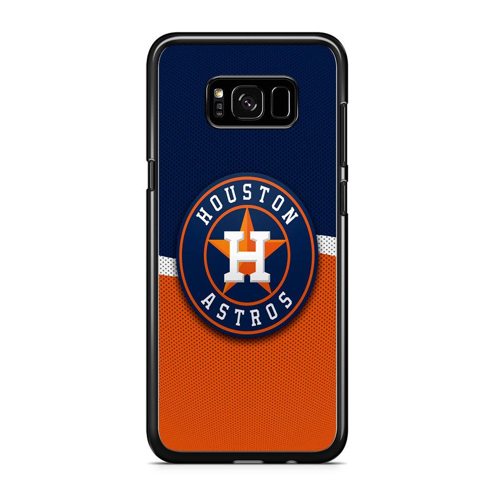 Baseball Houston Astros MLB 001 Samsung Galaxy S8 Case-Rubber / Black (2D Case)-Xtracase